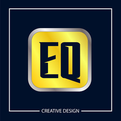 Initial eq letter logo template design Royalty Free Vector