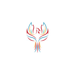phoenix logo icon design Vector Image