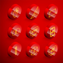 set line function mathematical symbol triangular vector image