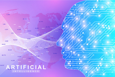 Futuristic artificial intelligence and machine Vector Image