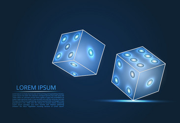 Abstract design dice in flight concept vector