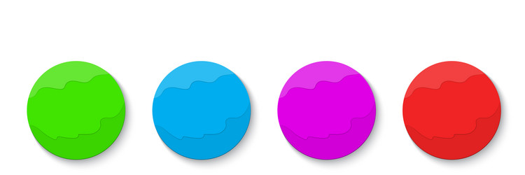 Colorful buttons isolated vector