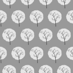 forest seamless pattern with various type vector image