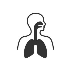 Respiratory system symbol vector