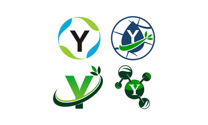 green project solution a template set vector image