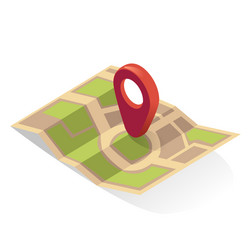 map pin gps icon location pointer indicator vector image