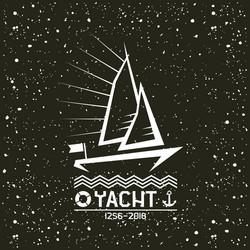 Yacht emblem vector