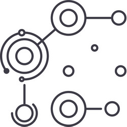Data complexity icon linear isolated vector
