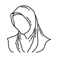 Avatar Girl Hijab Icon Solid Style Stock Vector by ©iconfinder