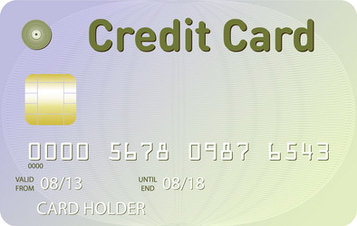 Plastic credit card vector