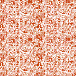 a pattern digits different sizes vector image