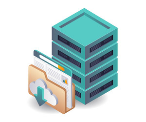 computer data storage server for networks vector image