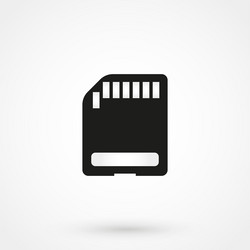 micro sd card icon in a simple style vector