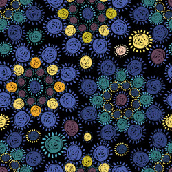 seamless colorful pattern with abstract vector image