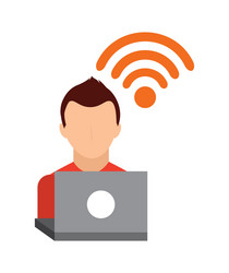 wifi connection design vector image