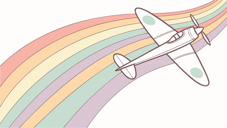 propeller plane flying with dynamic abstract vector image