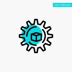 automated data solution science turquoise vector image