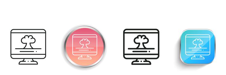 hotspot icon thin linear regular and button style vector image