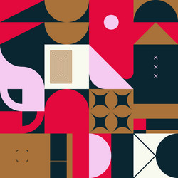 Deconstructed abstract pattern design vector