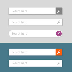search bar element design set web vector image