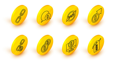 set line price tag with new computer monitor vector image