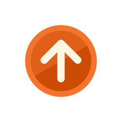 arrow up icon flat web interface vector