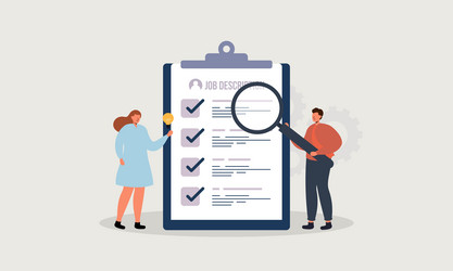 Job duties and responsibilities description Vector Image