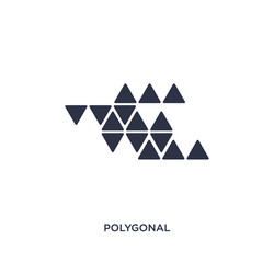 Polygonal ornamental shape triangles icon vector