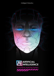 robot with artificial intelligence working vector image