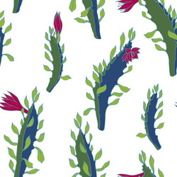 abstract seamless pattern with cactuses vector image