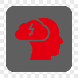 Brainstorming rounded square button vector