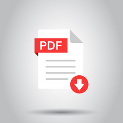 pdf icon in flat style document text on isolated vector image