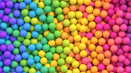 Pink candy balls background with happy birthday Vector Image