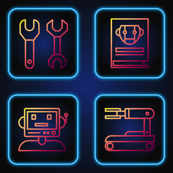 Set line robot spanner and user manual vector