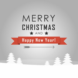 Winter Christmas Landscape Vector Image