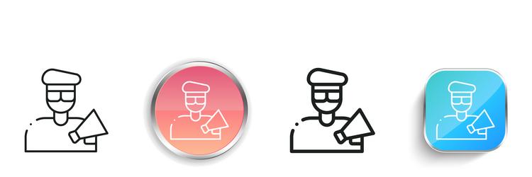 director icon thin linear regular and button vector image