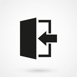 Exit icon in a simple style vector