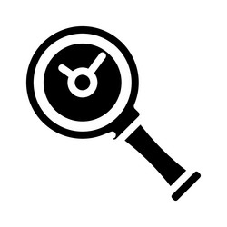 Finding time glyph icon vector