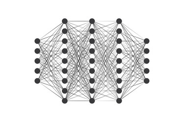 neural network model artificial intelligence ai vector image