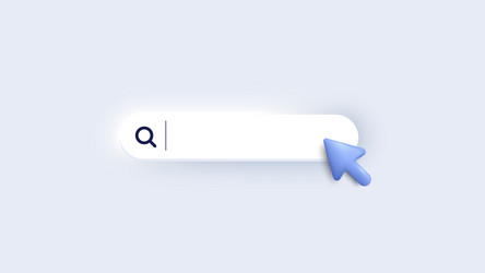 search bar 3d template for website navigation vector image