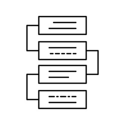 Data center line icon vector