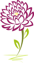 Purple artistic flower vector