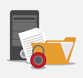 security data and cyber system design vector image