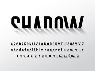 Long shadow style font Royalty Free Vector Image
