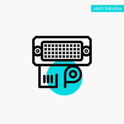 adapter connection data input turquoise highlight vector image