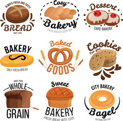 Bakery and pastry products hand drawn set Vector Image