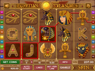 Egyptian slots game vector