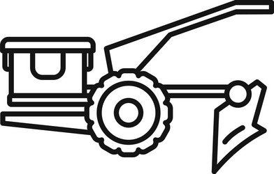 walking tractor icon outline style vector