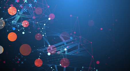 abstract background with a wireframe dynamic vector image