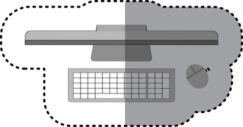 isolated computer device design vector image